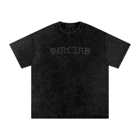 VINLAND black on black | Washed Oversized Cotton T-Shirt