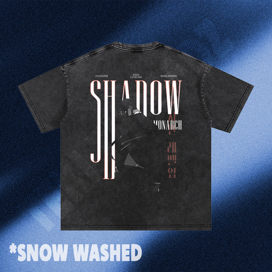 SHADOW MONARCH Solo Leveling | Snow Washed Oversized Cotton T-Shirt