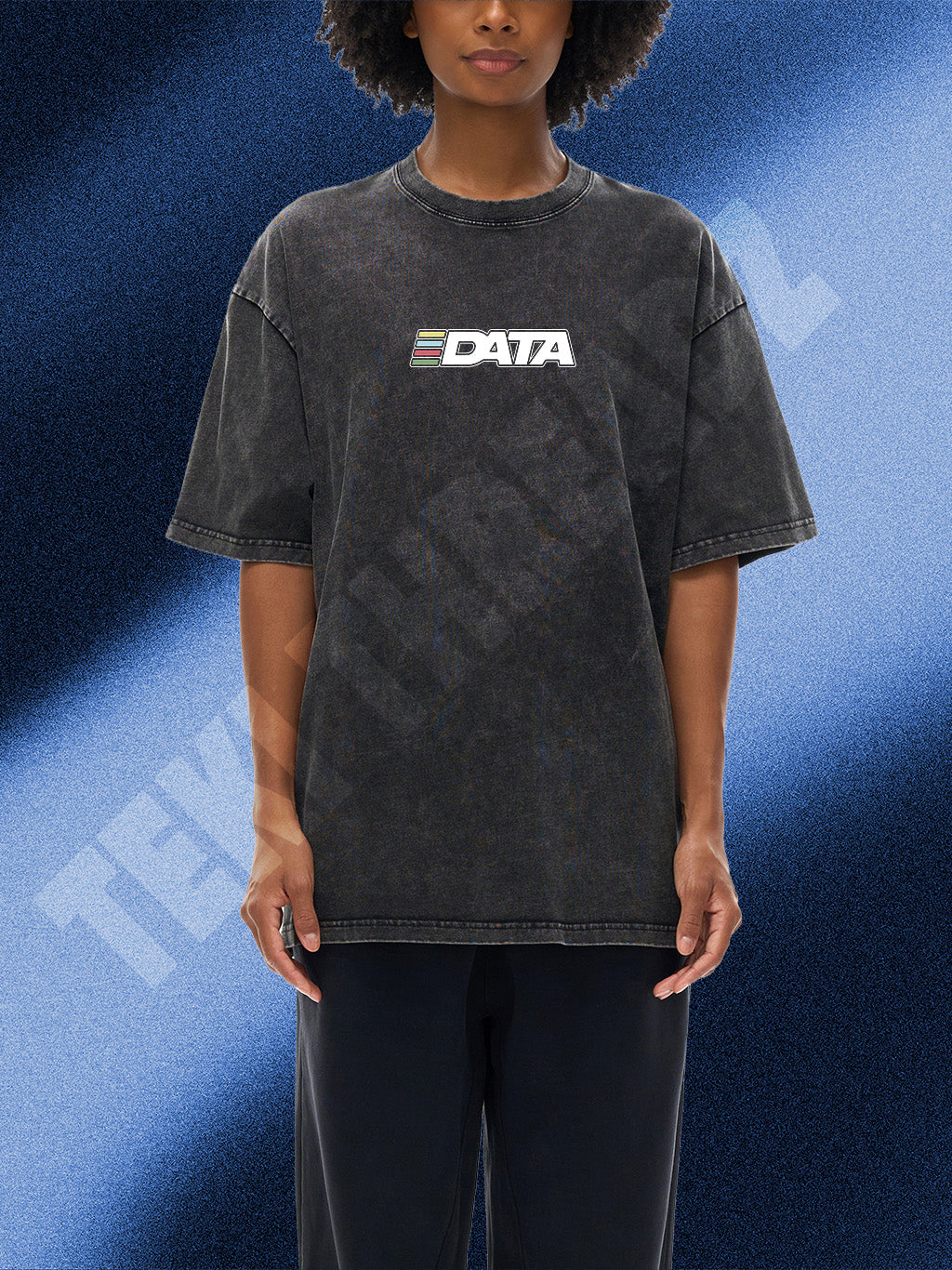 DATA Album MOJABI GHOST | Snow Washed Oversized Cotton T-Shirt