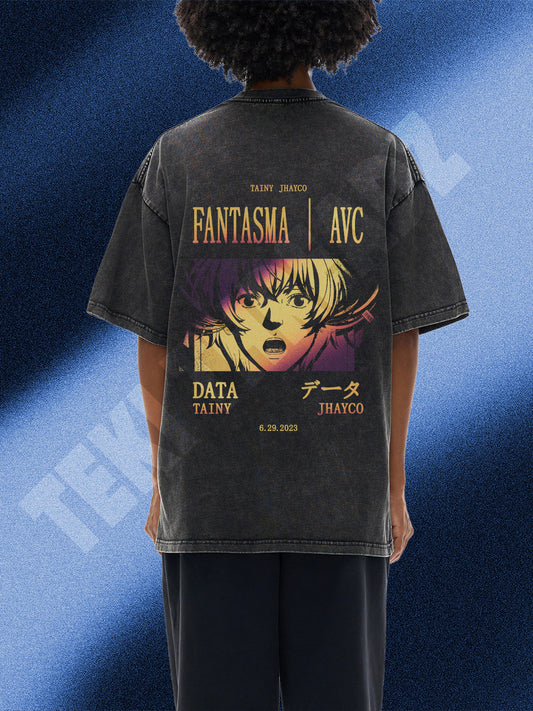 DATA Album FANTASMA | AVC | Snow Washed Oversized Cotton T-Shirt