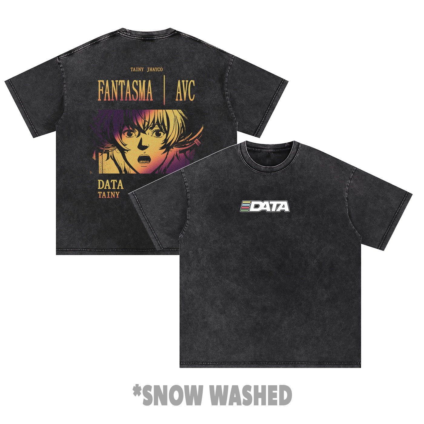 DATA Album FANTASMA | AVC | Snow Washed Oversized Cotton T-Shirt
