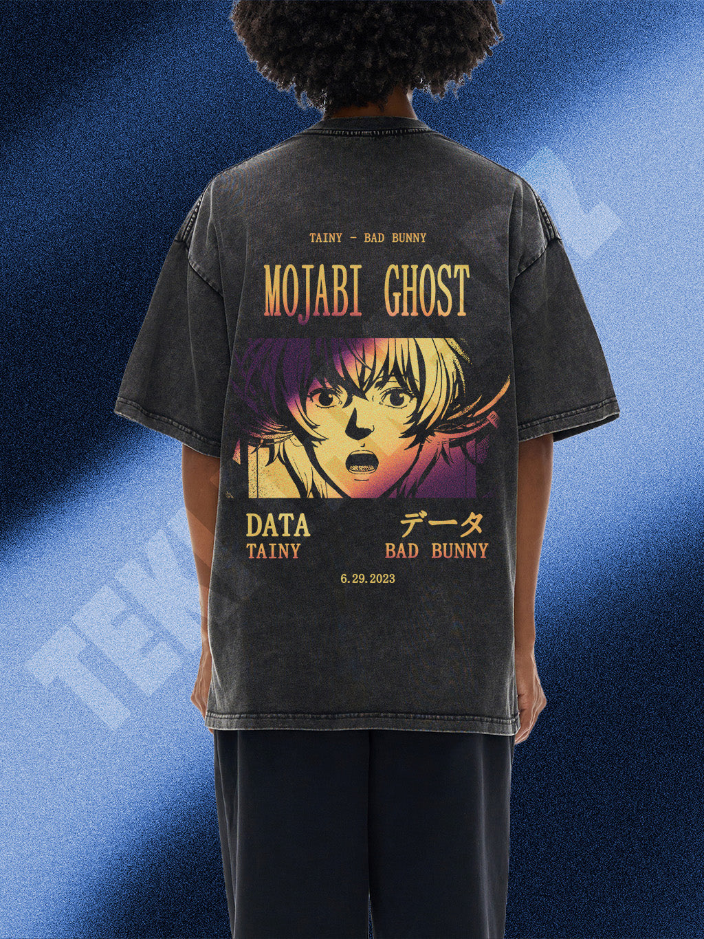 DATA Album MOJABI GHOST | Snow Washed Oversized Cotton T-Shirt
