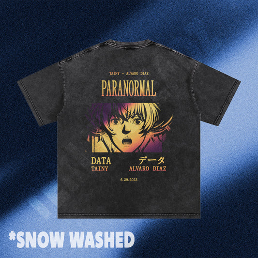 DATA Album PARANORMAL | Snow Washed Oversized Cotton T-Shirt