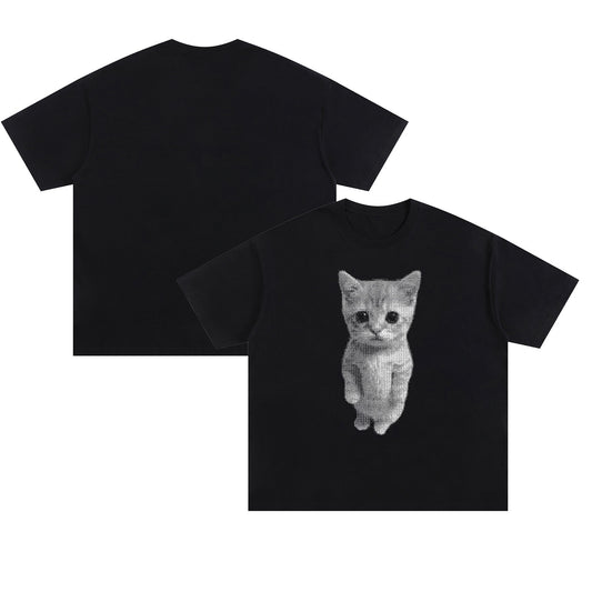 Cat meme (standing cat) Oversized T-Shirt